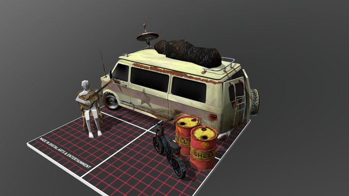 DAE | Lonely Forester - 5 Finished Props 3D Model