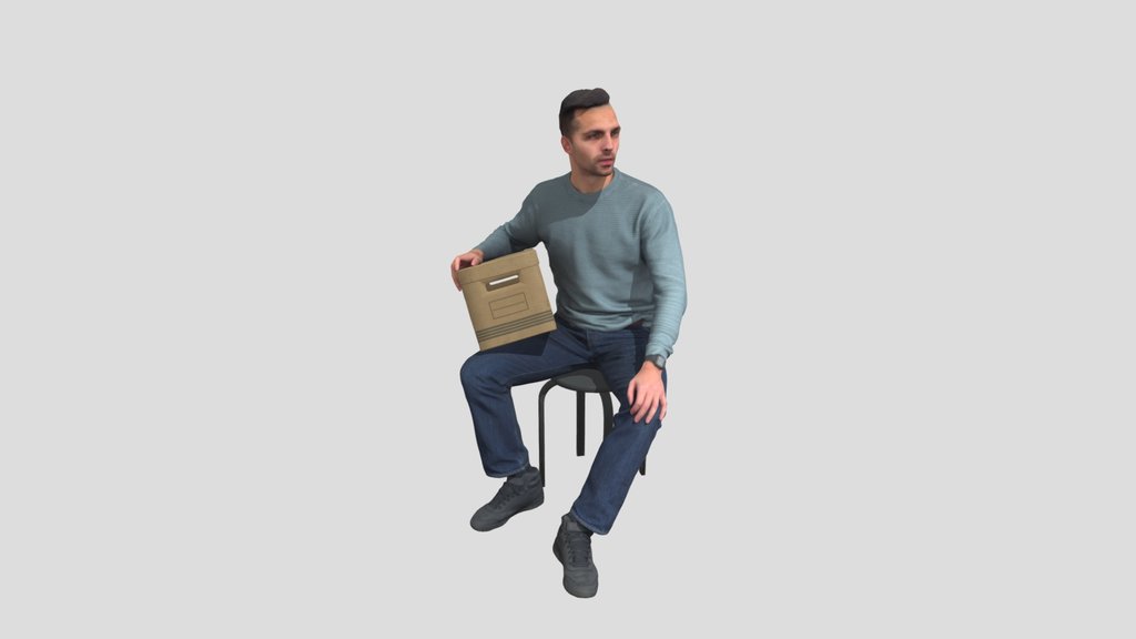 Sitting With A Bankers Box