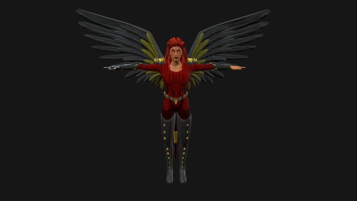 Winged Femail 3D Model