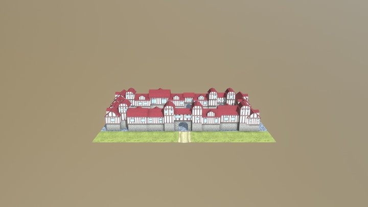 Medieval City 3D Model