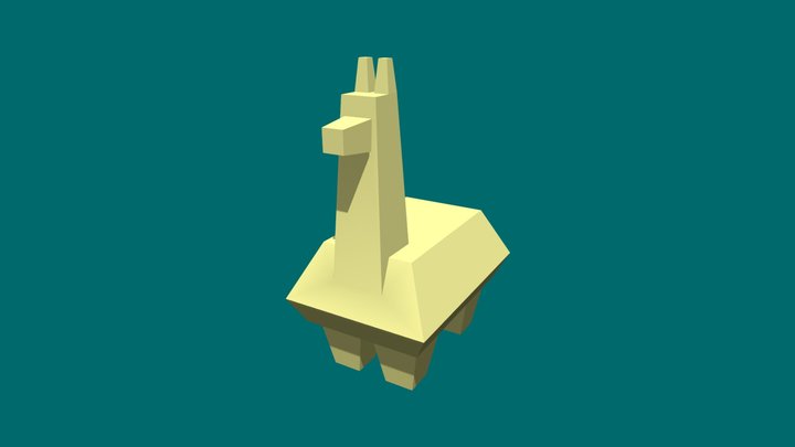 Low Poly Llama 3D Model