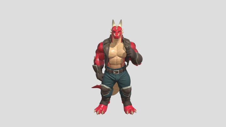 Forest Dragon Warrior 3D Model