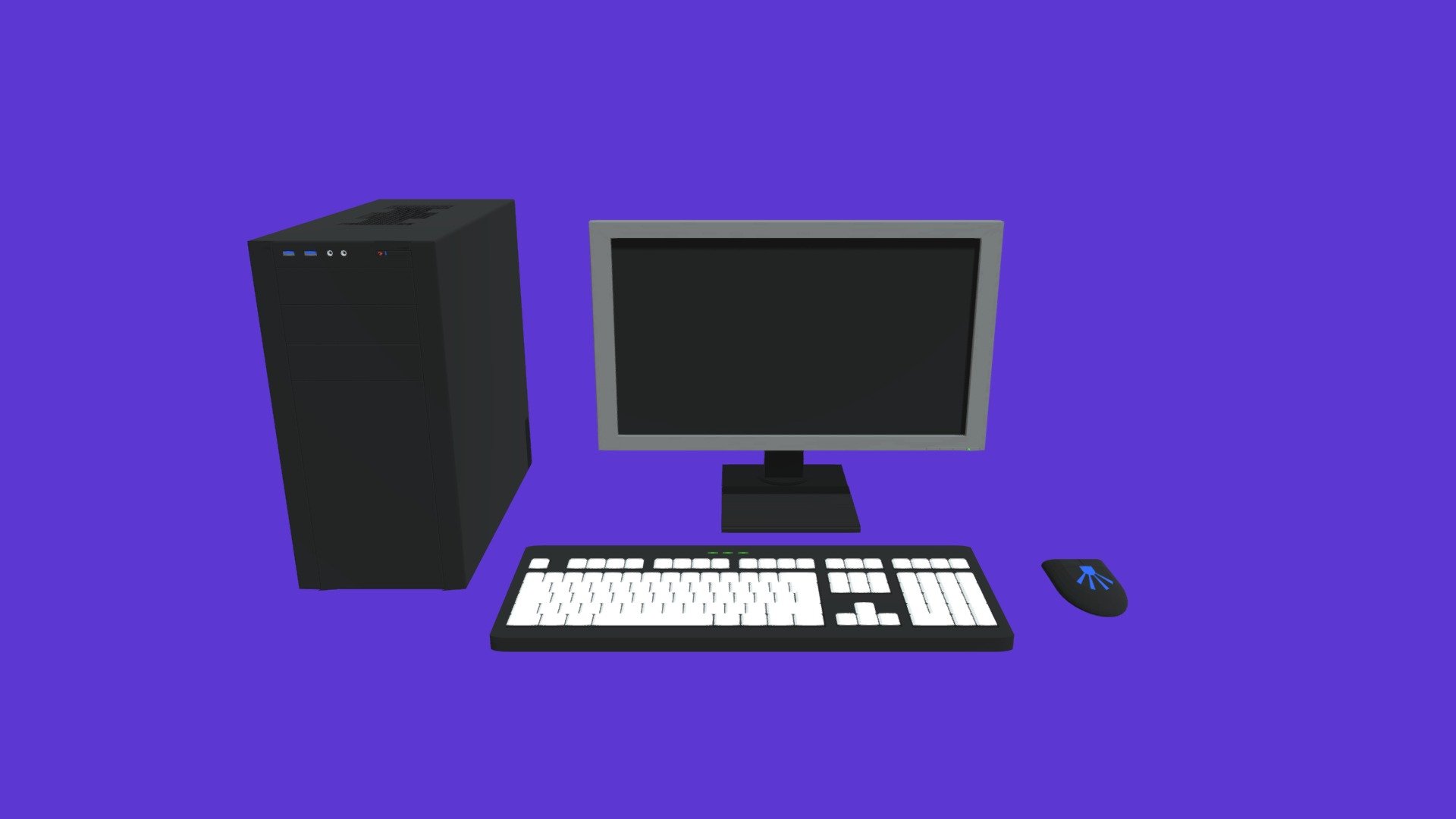 Computer low poly - 3D model by Aldra (@popopanik) [f12712f] - Sketchfab