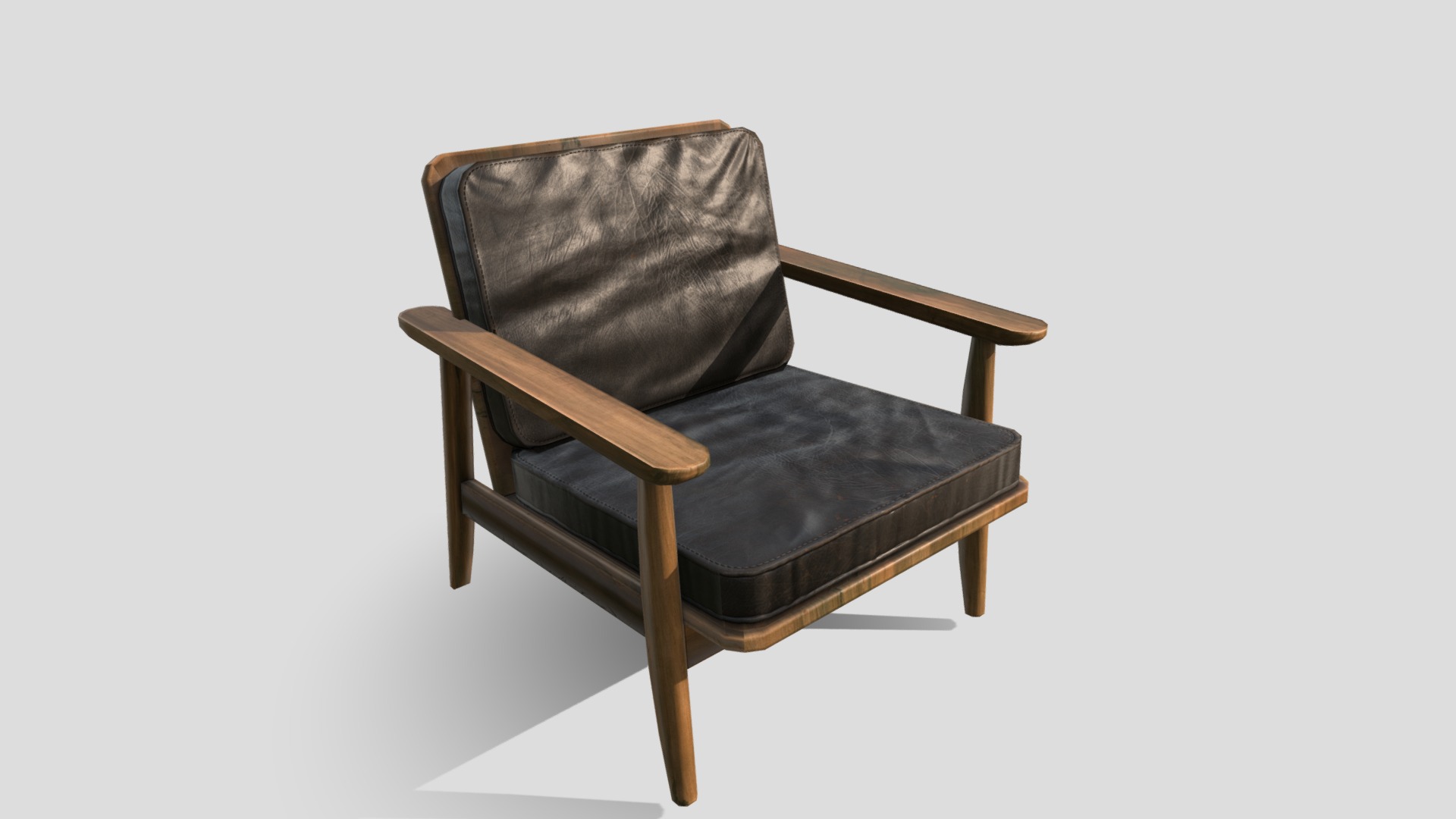 3D model Chair_07 - This is a 3D model of the Chair_07. The 3D model is about a chair with a cushion.
