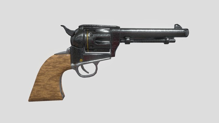 Colt Single Action Army Revolver 3D Model