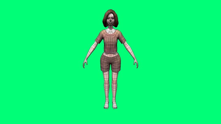 Character LOD2 3D Model