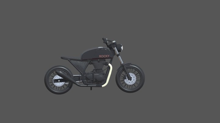 KGF Bike Made In Blender (By Polygon MBW) 3D Model