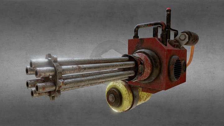 Scrap Minigun 3D Model