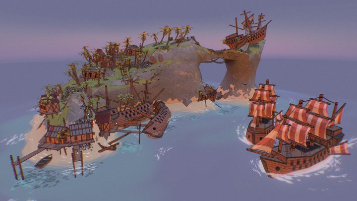 Pirate Island #FantasyIslandChallenge 3D Model