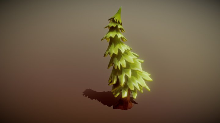Stylized Low Poly Tree 3D Model