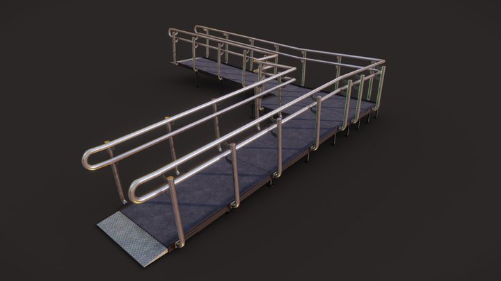 Metal ramp (inclusive) 3D Model