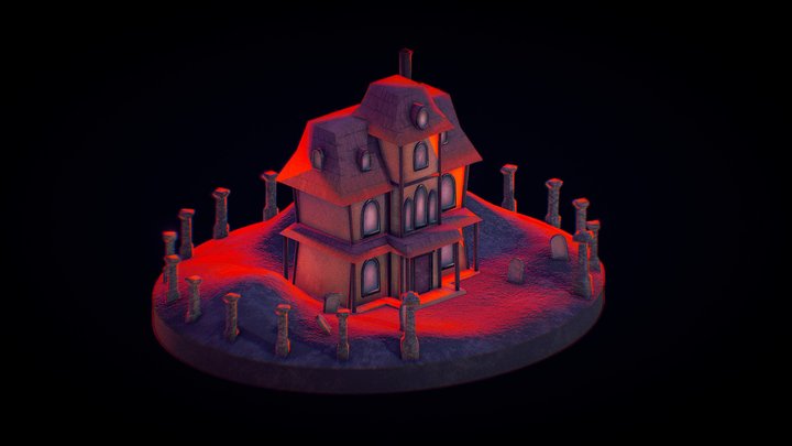 Haunted House Diorama Practice 3D Model