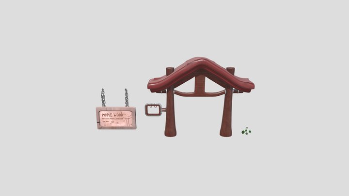 Main Park Sign Progress 3 3D Model