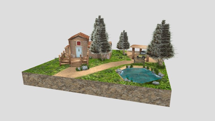 DAE Diorama - Eco house 3D Model
