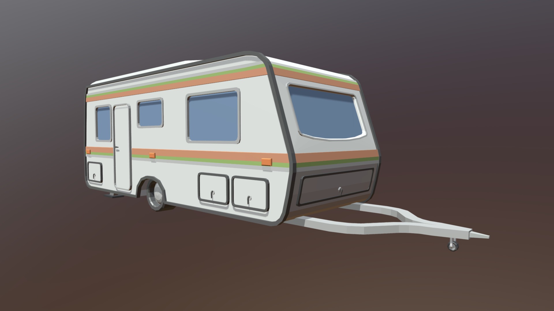 3D model Caravan - This is a 3D model of the Caravan. The 3D model is about logo.