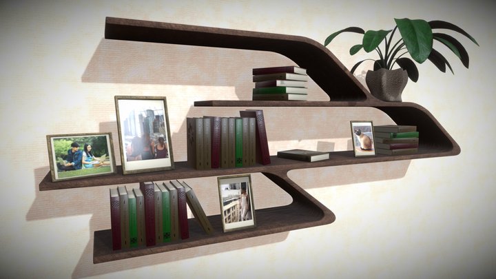 Modern smooth shelf 3D Model
