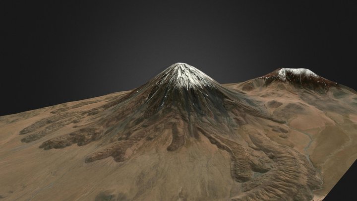 Volcán Licancabur, San Pedro, Chile 3D Model