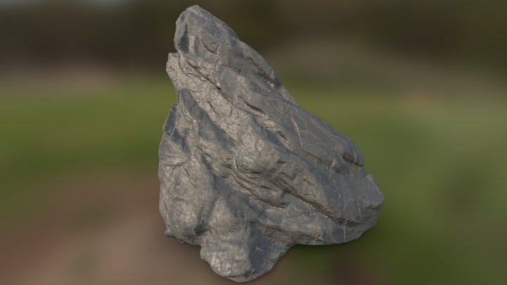Slate Rock 3D Model