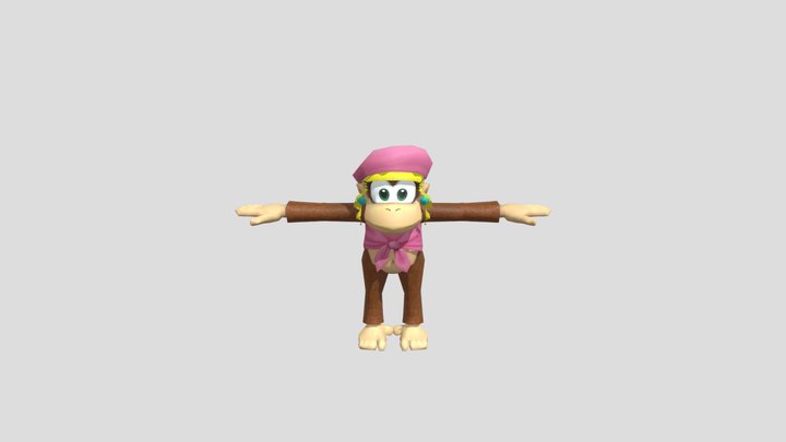 wii_-_mario_super_sluggers_-_dixie_kong 3D Model