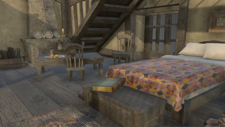 Medieval house – Modelo 3D gratuito STL