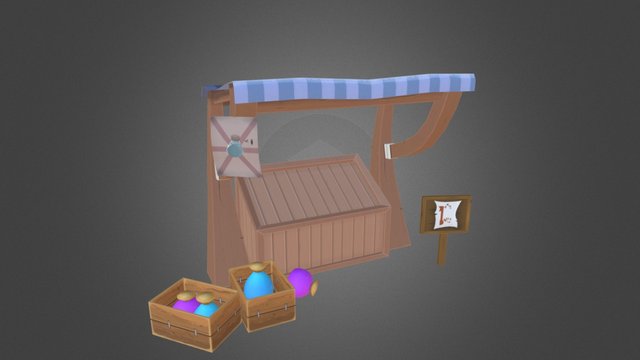 Market Stall 3D Model