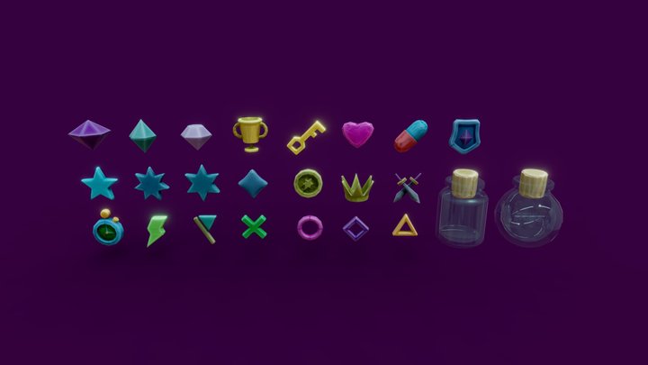 Lowpoly Stylized 3D Icon Game Asset 3D Model