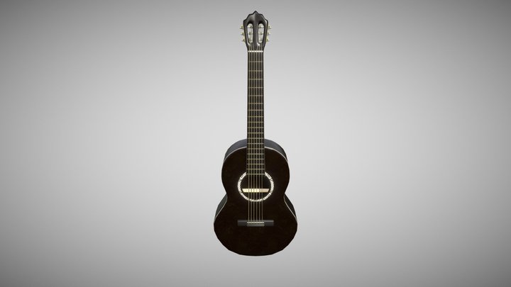 Simple Guitar Model 3D Model