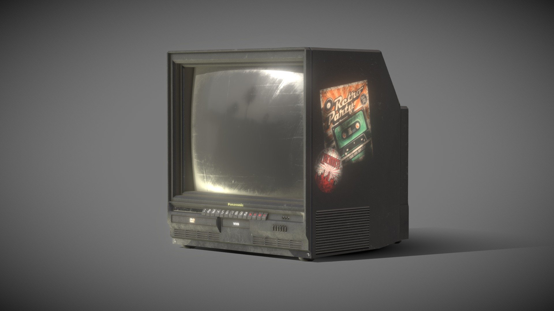 Old Vintage Box Television Free Electronic TV 3D Model - - 3D