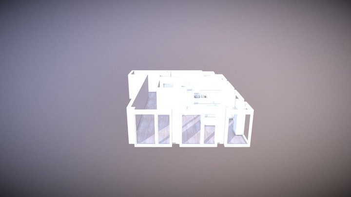 2 Bed Apt, South Bank Tower 3D Model