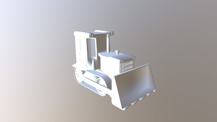 Buldozer Driving 01 3D Model