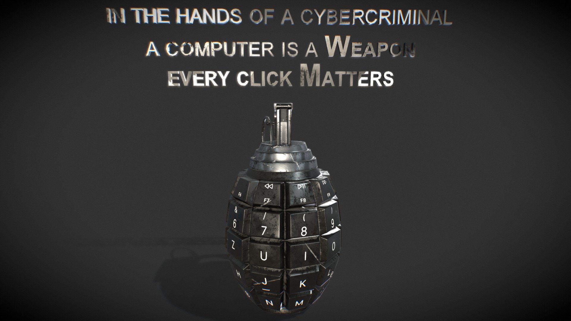 Grenade Keyboard low poly