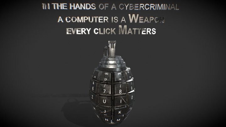 Grenade Keyboard low poly