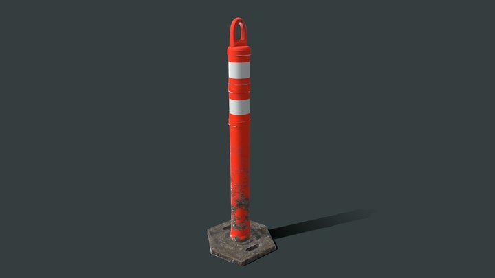 Traffic Tube Cone 3D Model