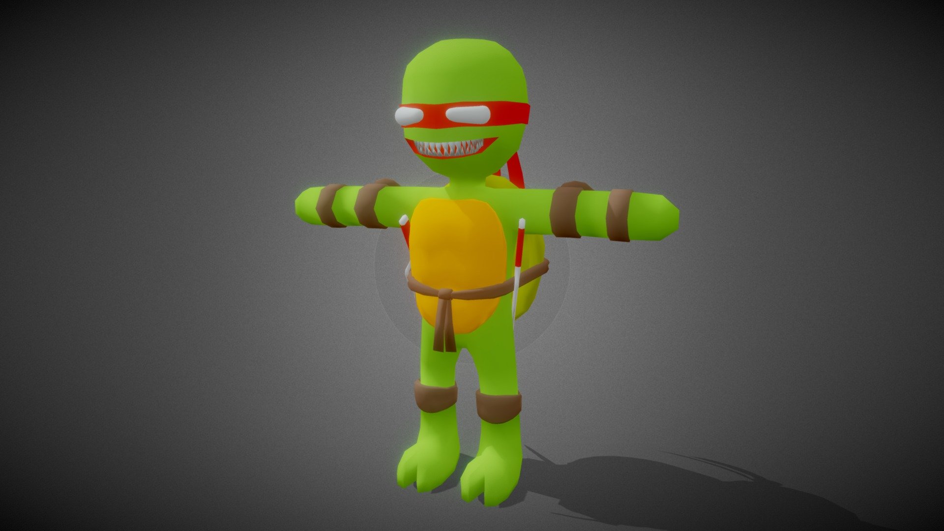 Raphael - Teenage Mutant Ninja Turtle, T pose - 3D model by KROL STUDIO ...