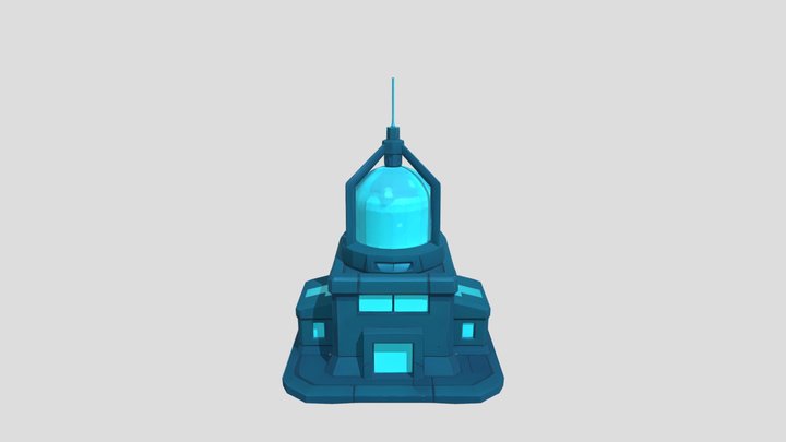 futuristic medical or laboratory building 3D Model