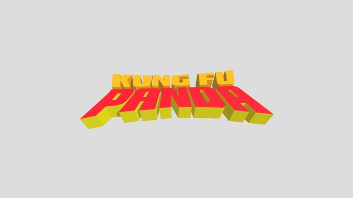 Kung Fu Panda Logo 3D Model