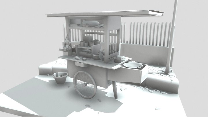 Food cart 3D Model