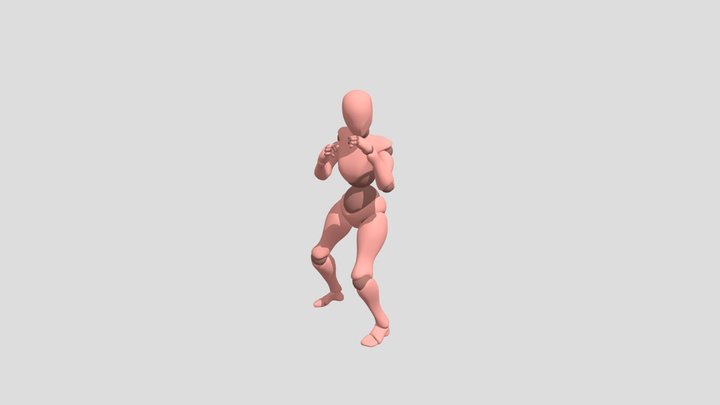 Kicking 3D Model