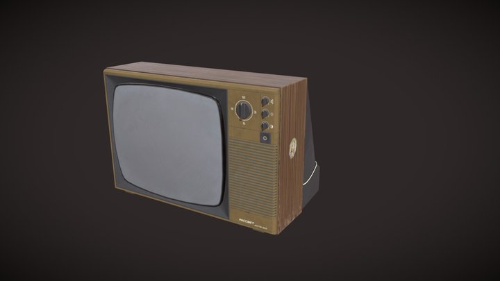 Vintage TV РАССВЕТ 3D Model