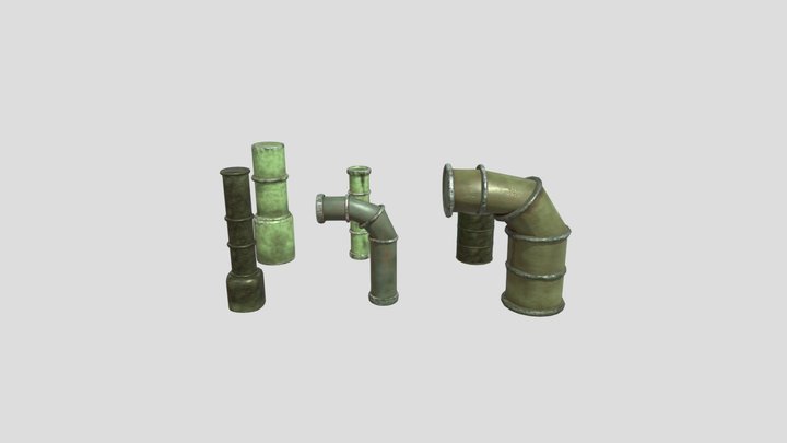 Tunnel-pipes 3D Model