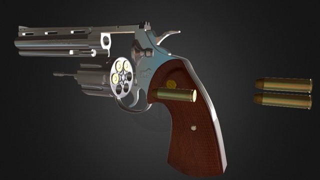 Colt Python .357 Magnum 3D Model