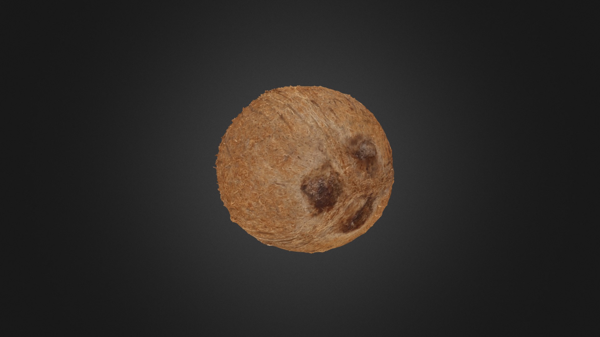 3D model Coconut - This is a 3D model of the Coconut. The 3D model is about a potato with a black background.