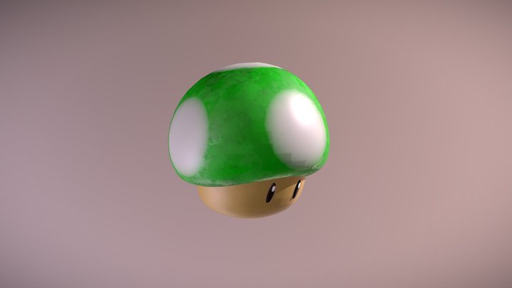 1Up Mushroom 3D Model