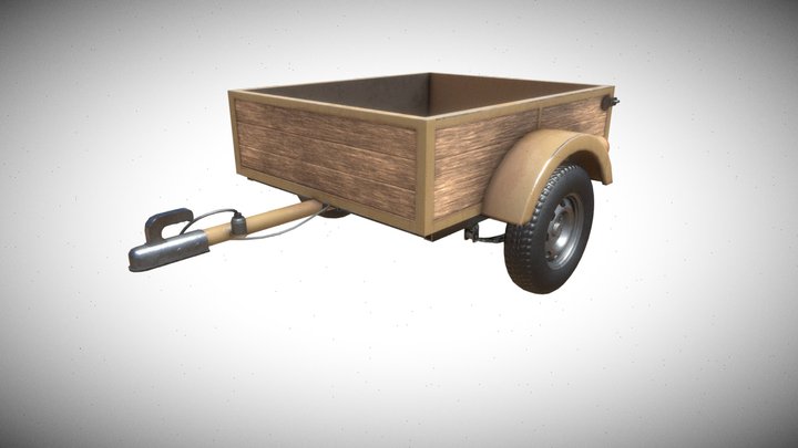 Car trailer 3D Model