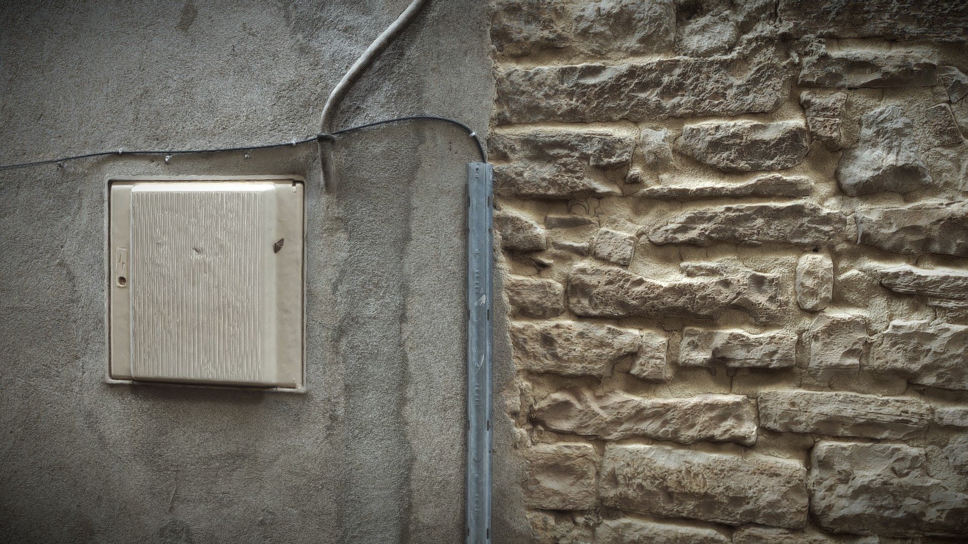 Electrical box in a wall with butterfly