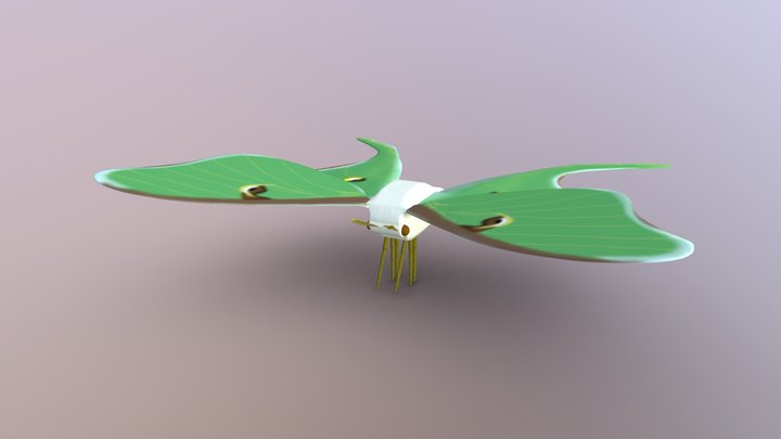 Luna Moth 3D Model
