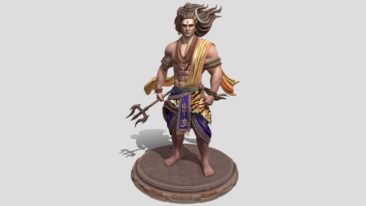 Lord Shiva Statue 3d model free – Kostenloses 3D-Modell STL