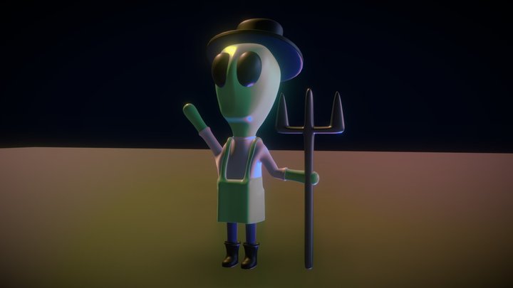 Alien Farmer 3D Model