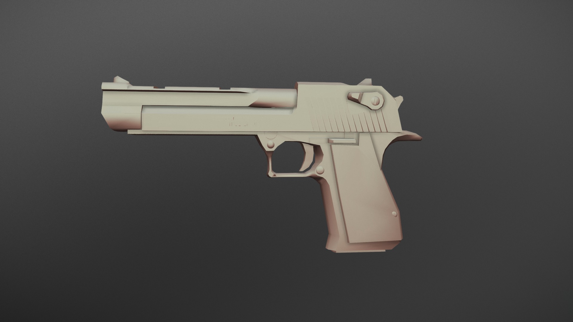 3D model Desert Eagle [Firearms] - This is a 3D model of the Desert Eagle [Firearms]. The 3D model is about a white model of a gun.