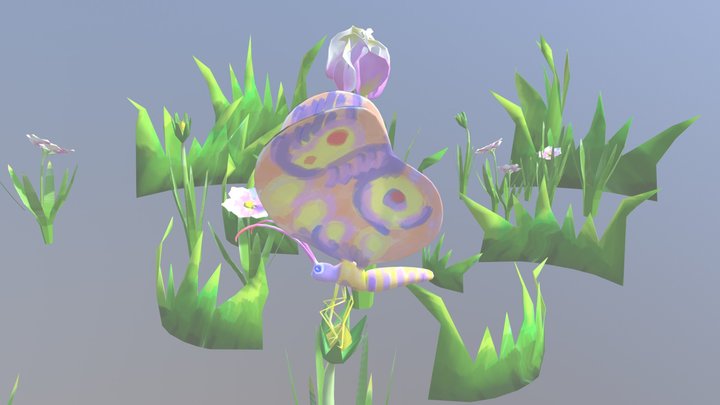 Your painted butterfly 3D Model